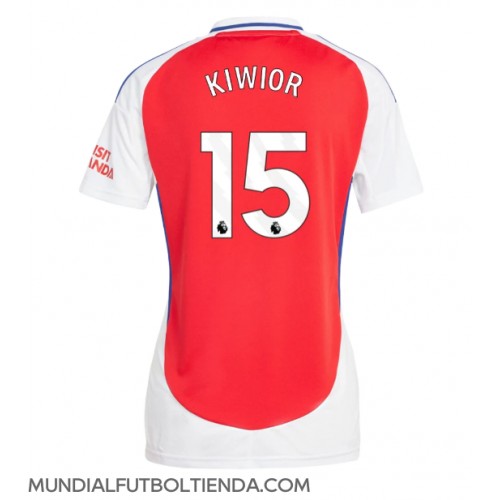 Camiseta Arsenal Jakub Kiwior #15 Primera Equipación Replica 2024-25 para mujer mangas cortas